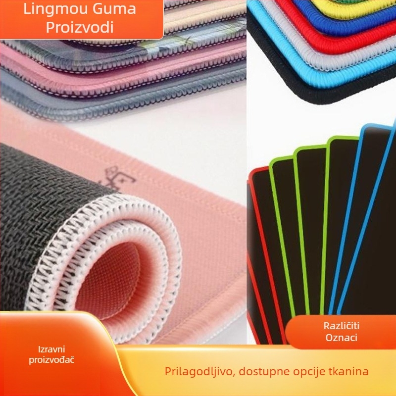 Podloga za miš za stol, gumom i tkaninom, jednostrana protuklizna, toplom prijenosom ispisa, prilagođeni logo