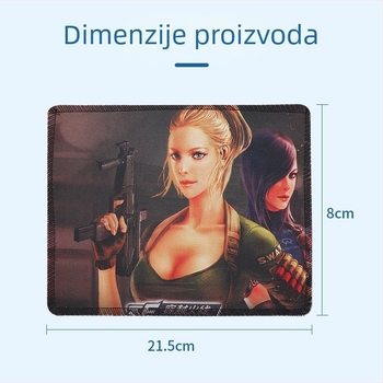 Mala podloga za miša, prirodni kaučuk, protuklizna, šivana, OEM/prilagodljivo