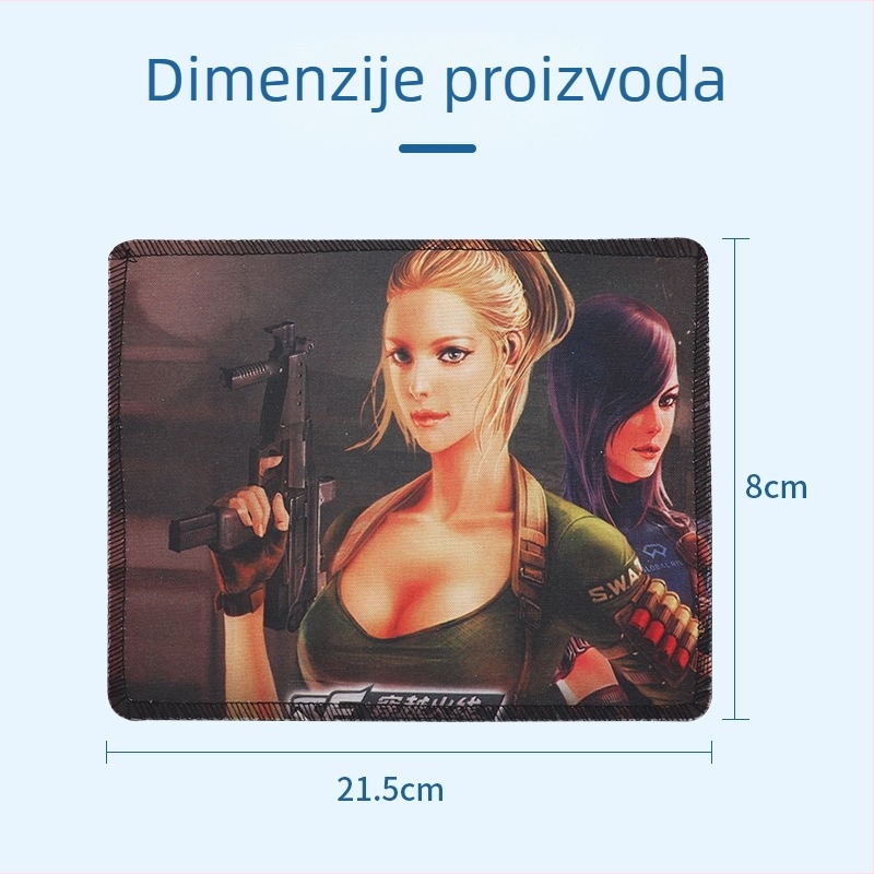 Mala podloga za miša, prirodni kaučuk, protuklizna, šivana, OEM/prilagodljivo