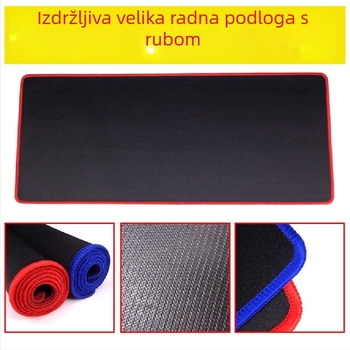 Velika podloga za miš za igre s zatvorenim rubovima, gumeni materijal, vodootporna, ispis logotipa toplinskim prijenosom, prilagodljivo prema nacrtima