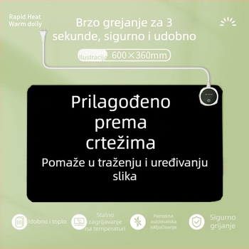 Dvostrano grijana stolna podloga - anti-slip, Cortical materijal, tisk logotipa, OEM prilagodba