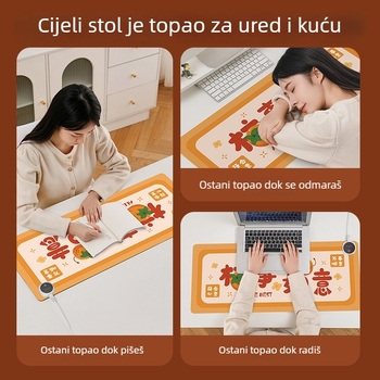 Dvostrano grijana stolna podloga - anti-slip, Cortical materijal, tisk logotipa, OEM prilagodba