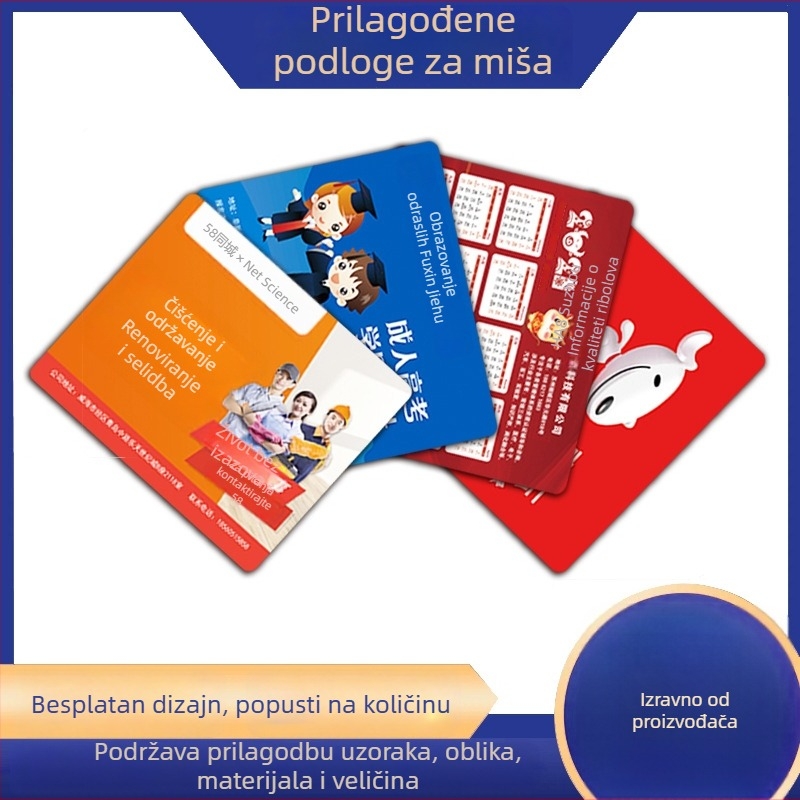 Prilagođena podloga za miš, ekstra velika, otporna na mrlje, protuklizna gumena površina, ispis logotipa