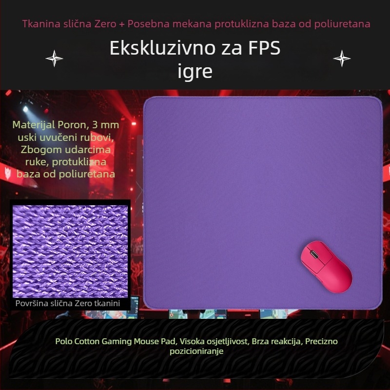 FPS podložnik za miš s površinom od poliuretana i Zero Cloth, iznimno mekan, anti-klizanje, šivanje, Swordsmith stil
