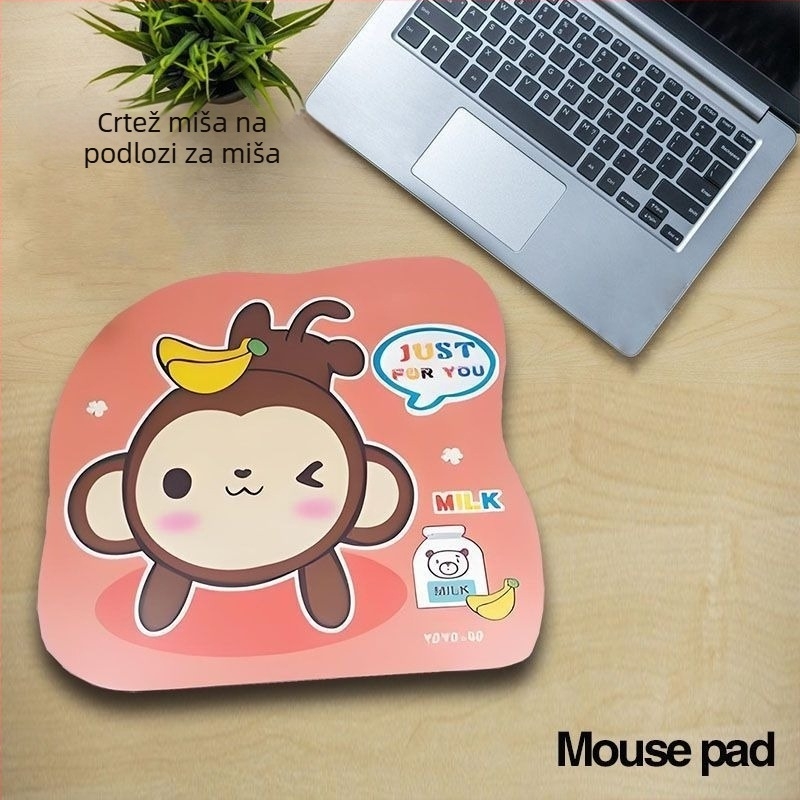 Podloga za miša s karikaturalnim neobičnim oblikom, PVC, jednostrana, TY009 model, stil anime/desk mat, s funkcijom kalkulatora