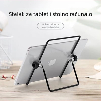 Stolni trokutasti metalni držač za iPad, mobitel i tablet; sklopivi, okretni, težina 0,12 kg