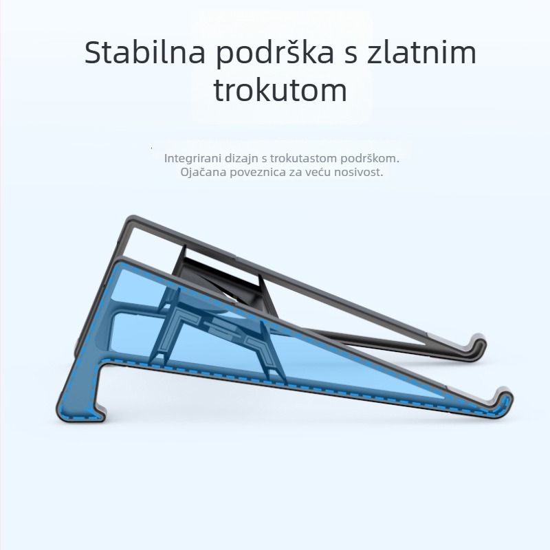 Cahezo stalak za laptop s bočnim držačem, 2-in-1 vertikalno/horizontalno korištenje, plastika, model 002, težina 0,2 kg