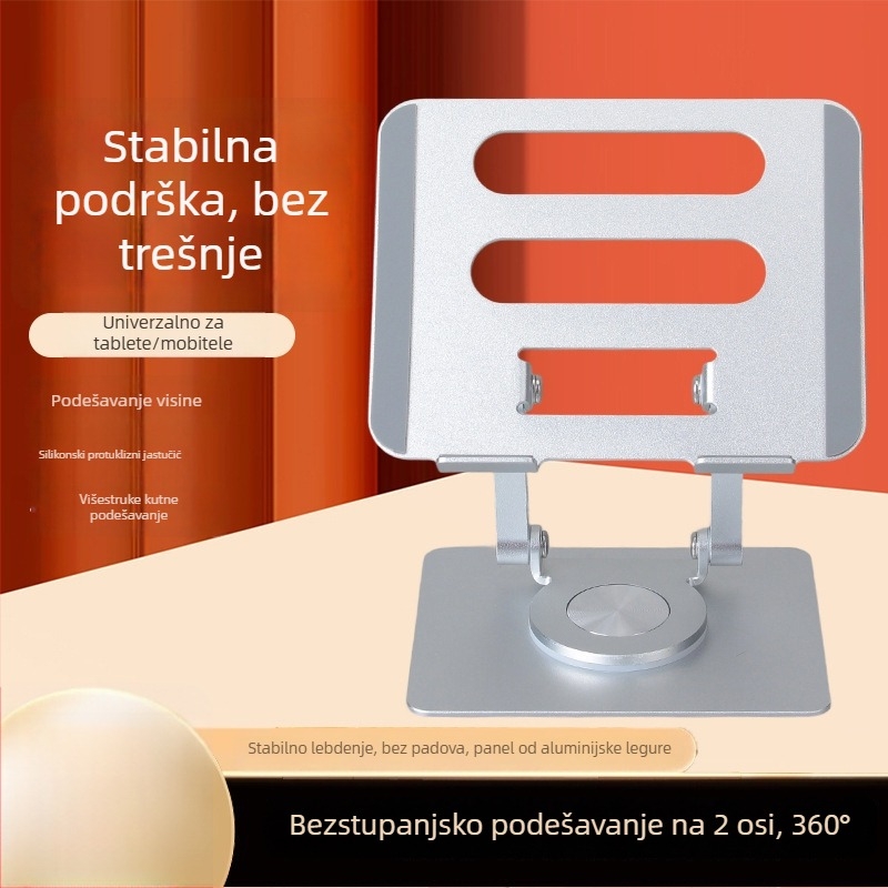 Držač za prijenosno računalo, 360° okret, aluminijska legura, univerzalna kompatibilnost, poboljšano hlađenje, model XZC-039