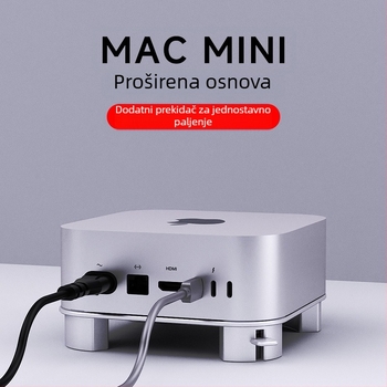 Mac Mini stalak od aluminijske legure s hlađenjem i ventilacijom; SF43-1; kompatibilan s M4/M4pro; težina 165 g