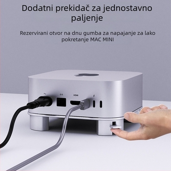 Mac Mini stalak od aluminijske legure s hlađenjem i ventilacijom; SF43-1; kompatibilan s M4/M4pro; težina 165 g