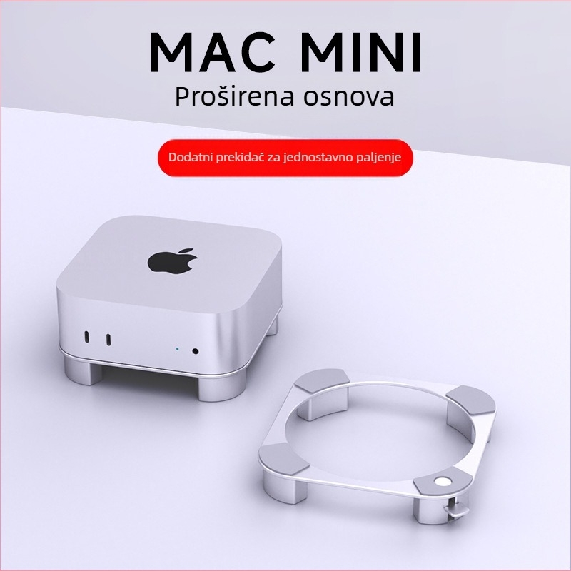 Mac Mini stalak od aluminijske legure s hlađenjem i ventilacijom; SF43-1; kompatibilan s M4/M4pro; težina 165 g