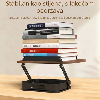 Stalak za notebook/tablet/desktop, drvena konstrukcija, okretan, model R51h, duljina kabla 340 mm