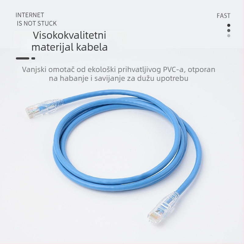Cat6 UTP Ethernet kabel, 50 m, unutarnji, nezaštićen, RJ-45, 26 AWG