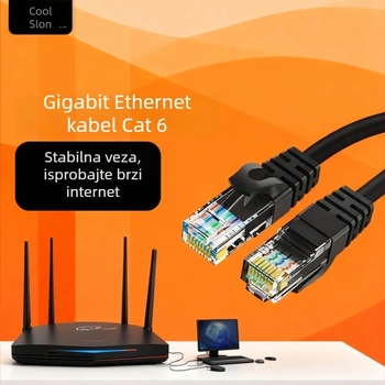 Kuxiang H02 Kategorija 6e RJ-45 mrežni kabel za računalo, bakar/aluminij, 1 Gbps
