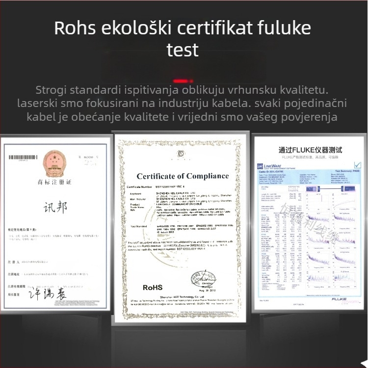 Cat7 mrežni kabel, dvostruko zaštićen SFTP, 10 Gbps, čista bakrena, završeni mrežni kabel