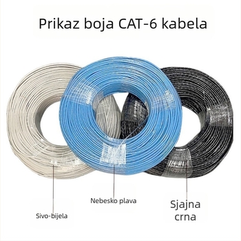 Cat6A mrežni kabel, RJ45 CAT6A konektor, 1000 Mbps, promjer vodiča 5.0 mm
