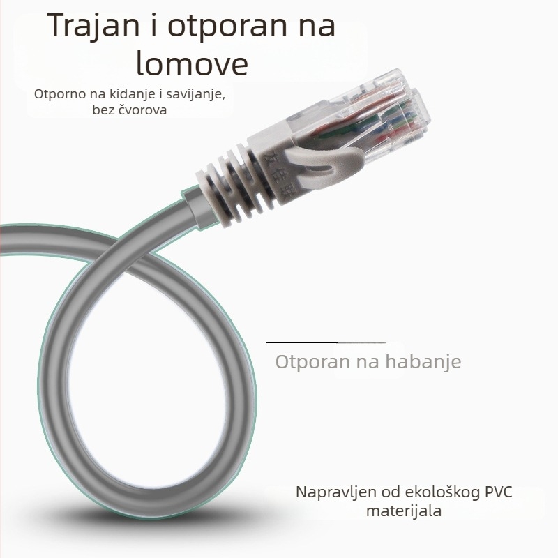 TPST Youjialian CAT6 Ethernet kabel, unutarnja uporaba, Gigabit, RJ-45 priključak, dvostruko uvijeni par