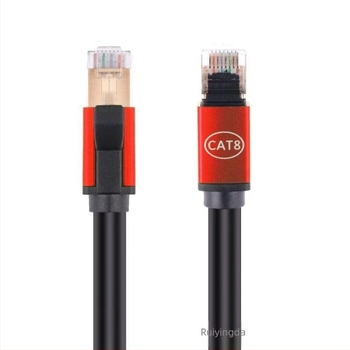 CAT8 Ethernet kabel, Kategorija 8, 10 Gbps brza mreža kabel, bakar bez kisika, dvostruko oklopljen, RJ-45 konektor