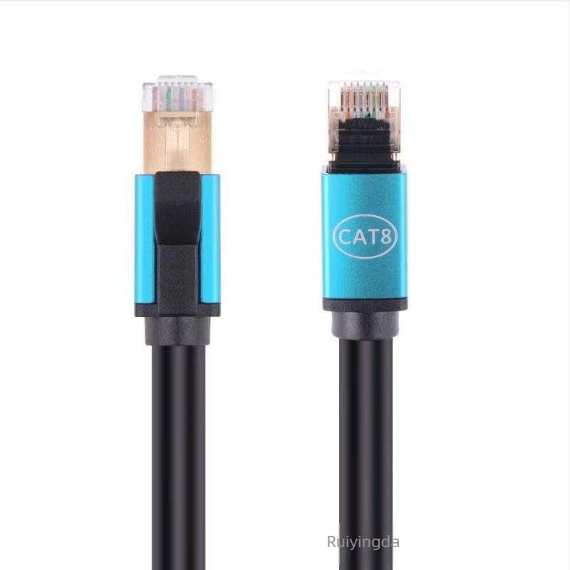 CAT8 Ethernet kabel, Kategorija 8, 10 Gbps brza mreža kabel, bakar bez kisika, dvostruko oklopljen, RJ-45 konektor