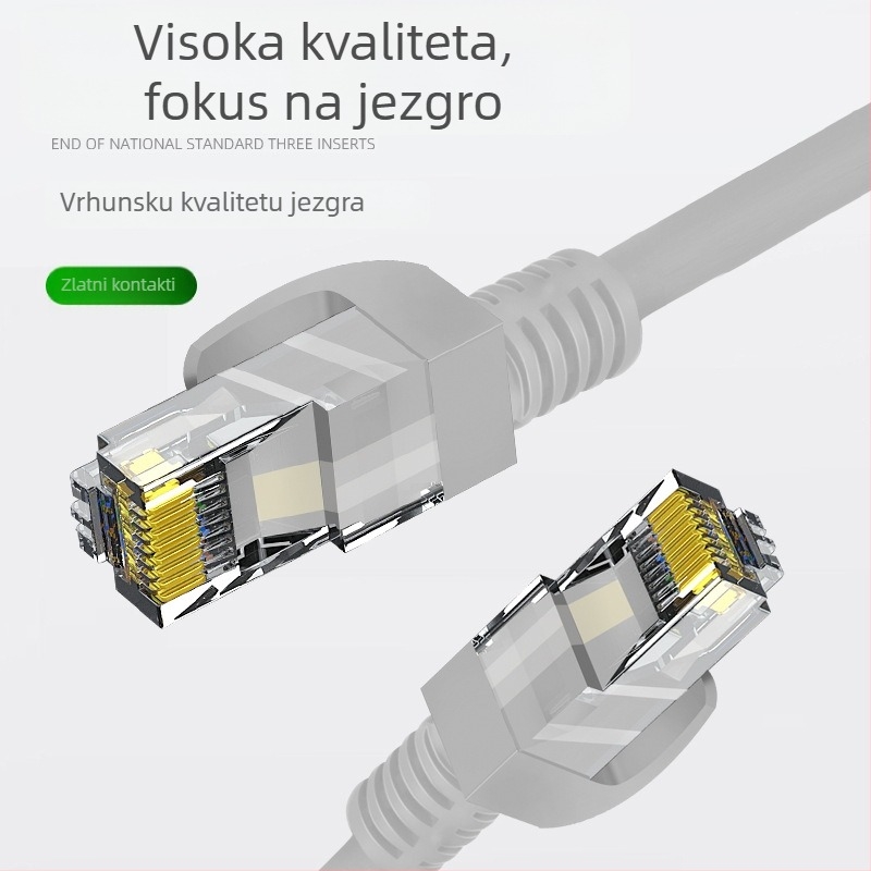 CAT6 Ethernet kabel RJ-45, 8-žični, promjer 5,5, bakar obloženi aluminij (CCA), za usmjerivač, uvijena para