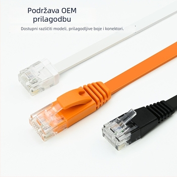 U-KCOM CAT6a oklopljeni plosnati gigabitni Ethernet kabel – čisti bakar