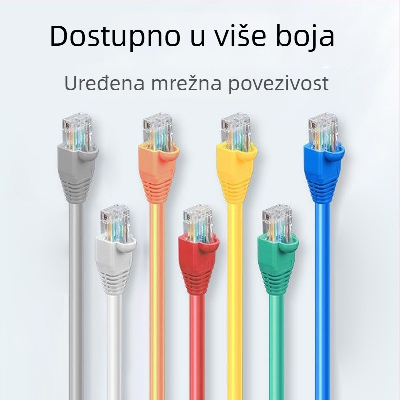 Cat5e nestandardni kućni mrežni kabel s ovojem – debeli jumperi za usmjerivače i računala (Sanbao SE-F01, 100 Mbps, Vučna čvrstoća 4)