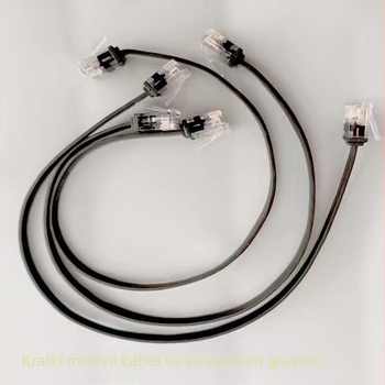 Kabl Ethernet plosnatog tipa 6, nezaštićen, bakreno jezgro bez kisika, RJ-45 priključak, gigabitna brzina