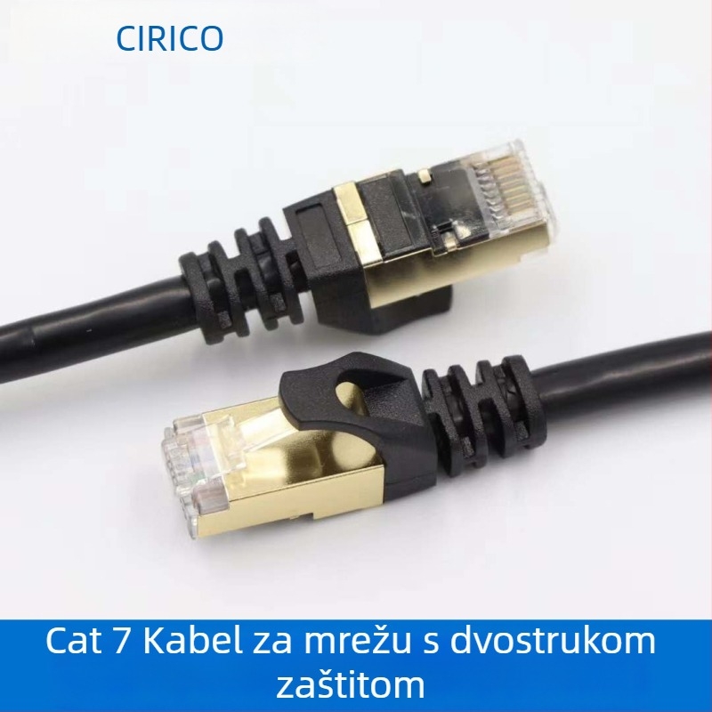 Cat7 SSTP Ethernet kabel - dvostruko oklopljen, 10 Gbps, 600 MHz, 26/28 AWG