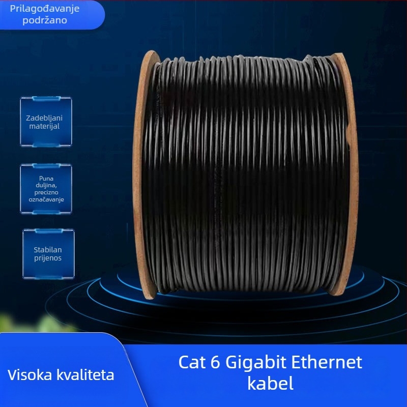 Vanjski Cat6 zaštićeni SFTP mrežni kabel, RJ-45, 1–1000 Mbps