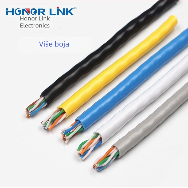 Vanjski CAT5e Ethernet kabel, nezaštićeni, 500–1000 Mbps, 0–60°C, snaga na natezanje 500 N, snaga na kompresiju 500 N