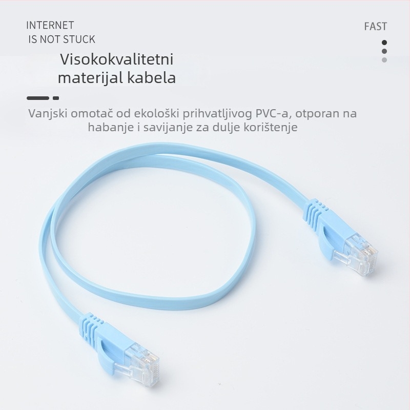 CAT6 ploski neekrani Ethernet kabel, gigabitni, bakar bez oksidacije, uvijeni par, unutarnja uporaba