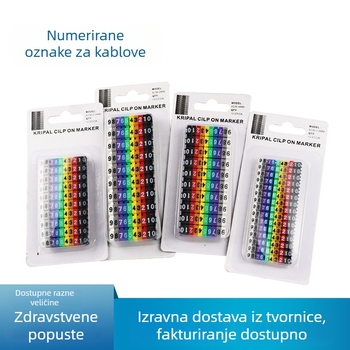 Plastična naljepnica za mrežni kabel računala, kartičnog tipa cijevi za numeriranje, prilagodljiva