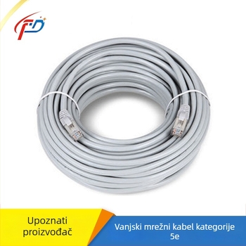 Vanjski vodootporni CAT5E kabel za usmjerivač, RJ-45 priključak, 100 Mbps, -20°C do 75°C