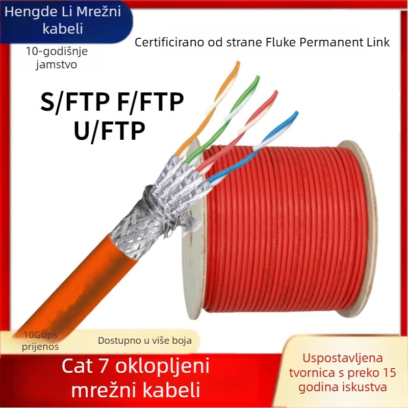 CAT8 Ethernet LAN kabel, 22 AWG, LLDPE, LSZH, 2000 MHz