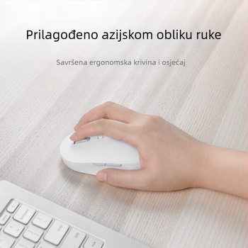 Bežična tiha miš s dvostrukim načinom rada (Bluetooth), USB prijemnik uključen, za prijenosna računala i PC