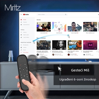 Bežični set tipkovnice i miša s pozadinskim osvjetljenjem i senzorom pokreta, Bluetooth, 63 tipke, plug-and-play