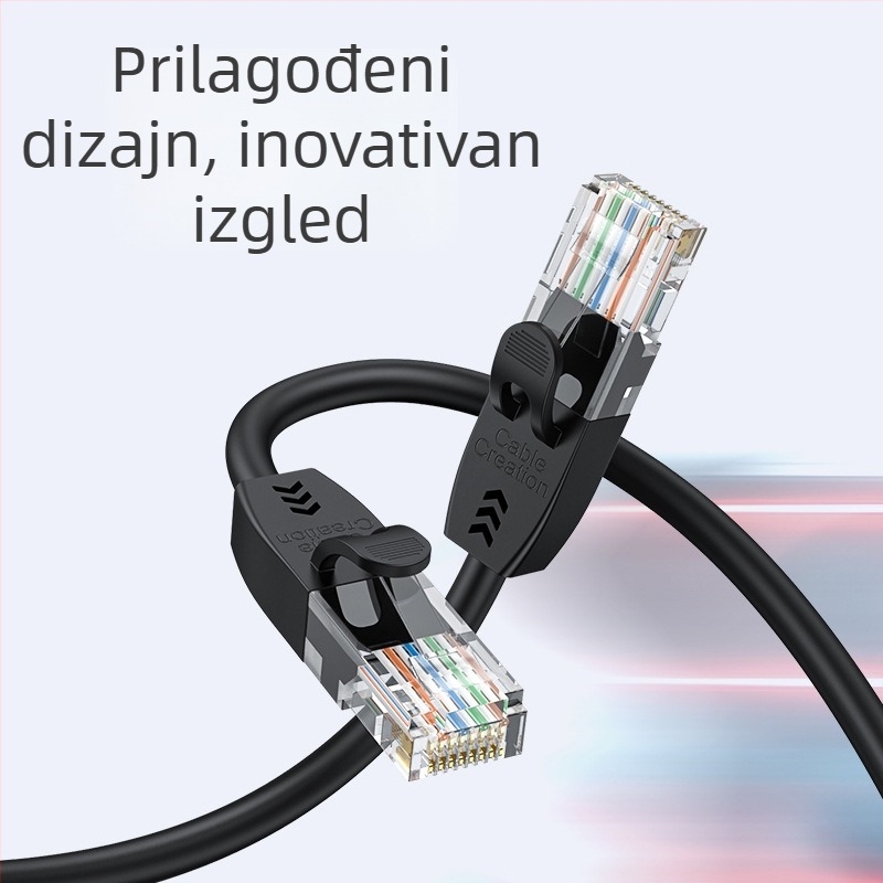 Cat6 mrežni kabel s uvijenim parovima RJ-45, unutarnja upotreba, kompatibilan s ruterom, promjer vodiča 6 mm