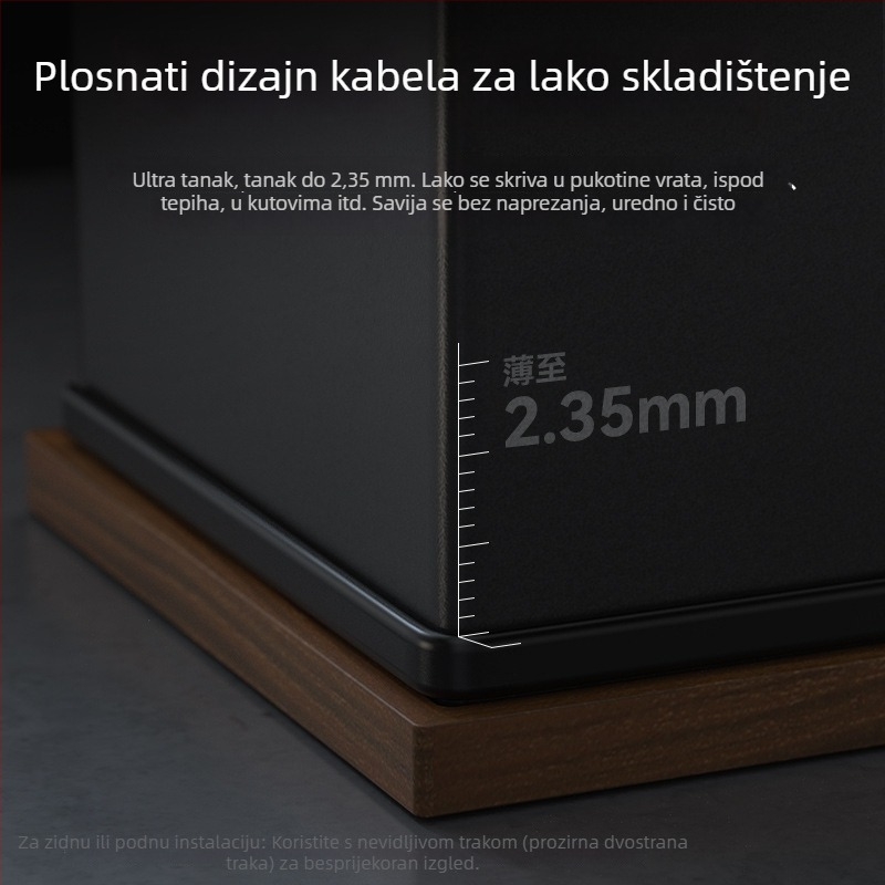 Cat7 plosnati Ethernet kabel, 8 vodi bakra bez kisika, zaštićen, 10 Gbps, za PC, usmjerivač i prekidač
