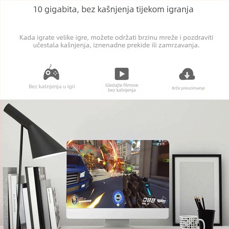 Cat 7 zaštitni Ethernet kabel Yongbo 001, prijenos 10 000 MB, za usmjerivač i računalo, prilagodljiv, radna temperatura -20 do 70°C