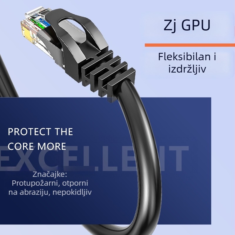 CAT6 nezaštićeni Ethernet kabel RJ45 za unutarnju upotrebu, 10000 Mbps, -10 do 60 °C, naprezanje 150