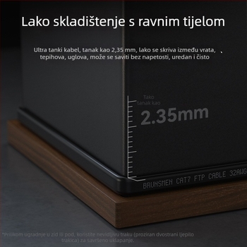 Cat7 ultra-tanki plosnati Ethernet kabel, dvostruko zaštićen