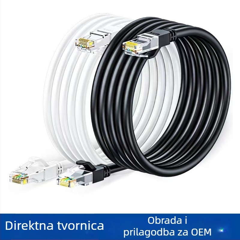 CAT6 zaštićeni Ethernet kabel, RJ-45, 24 AWG bakar, 1000 Mbps, duljine 1/5/50/100 m