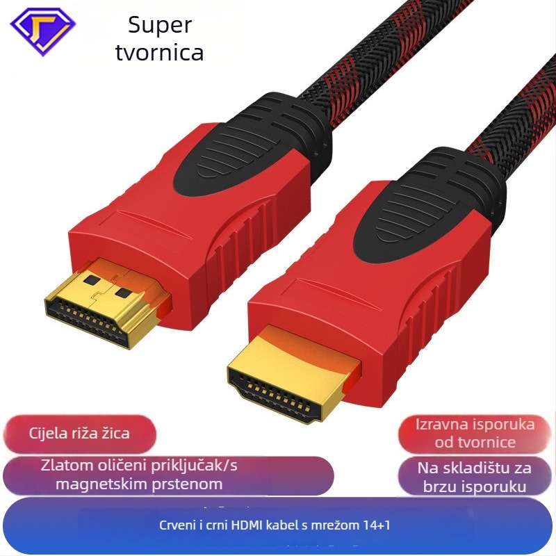 HDMI kabel, bakarno-pozlaćeno jezgro, zlatni konektori, OEM dostupno