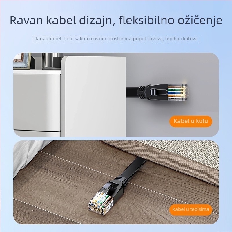 Cat6 Ethernet kabel WX9 za spoj s ruterom, brzi mrežni kabel, prijenos 250 m