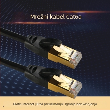 Cat6 gigabitni Ethernet kabel, RJ45, 8-žični uvijeni par, bakarom obloženo aluminij, 1–1000 Mbps