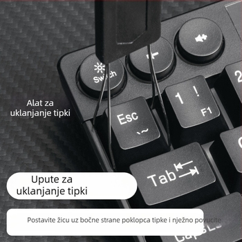 Dva u jedan izvlačenje tipki i osovina za mehaničke tipkovnice – univerzalni alat za čišćenje i demontažu, izvlačivač tipki i klips za kapice tipki