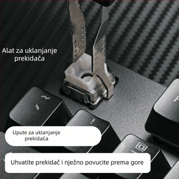 Dva u jedan izvlačenje tipki i osovina za mehaničke tipkovnice – univerzalni alat za čišćenje i demontažu, izvlačivač tipki i klips za kapice tipki