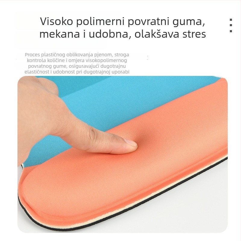Podloga za miša s podrškom za zglob za stolno računalo – jednostrana, otisak uzorka, OEM prilagodba, površina od T platna/Lycra, SBR, gel pamuk, baza od prirodnog kaučuka