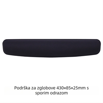 Podložnica za tipkovnicu – podrška za zglob, površina od tkanine s sporim odzivom, jednostrana, gumena podloga