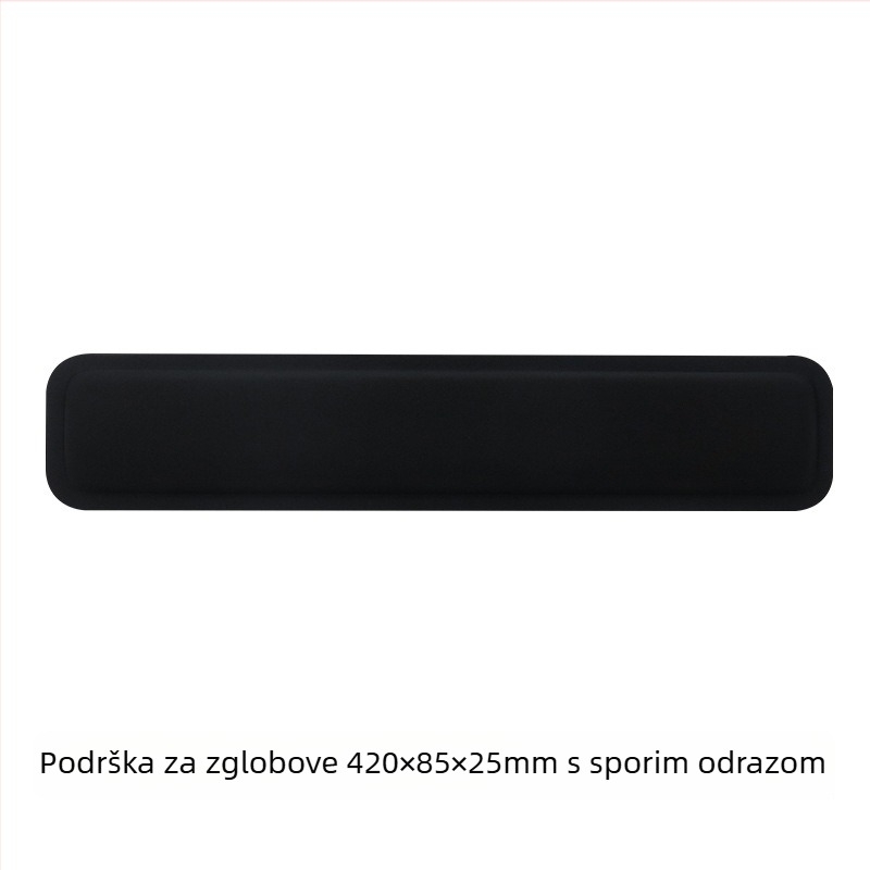 Podložnica za tipkovnicu – podrška za zglob, površina od tkanine s sporim odzivom, jednostrana, gumena podloga